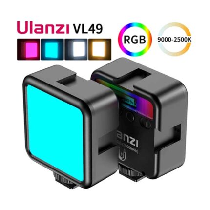 Ulanzi VL49 RGB LED Fill Light Mini Portable Multi-Function 2500K-9000K Pocket Camera Fill Light Live Photography Lighting